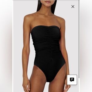 Milly Textured Ruched One-Piece Swimsuit